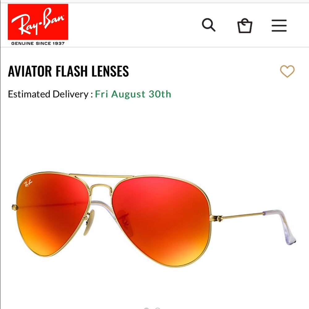 Red/orange ray-bans